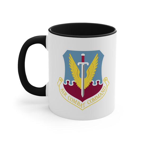 Air Combat Command - Double Sided Black Accent White Ceramic Coffee Mug 11oz by TheGlassyLass.com