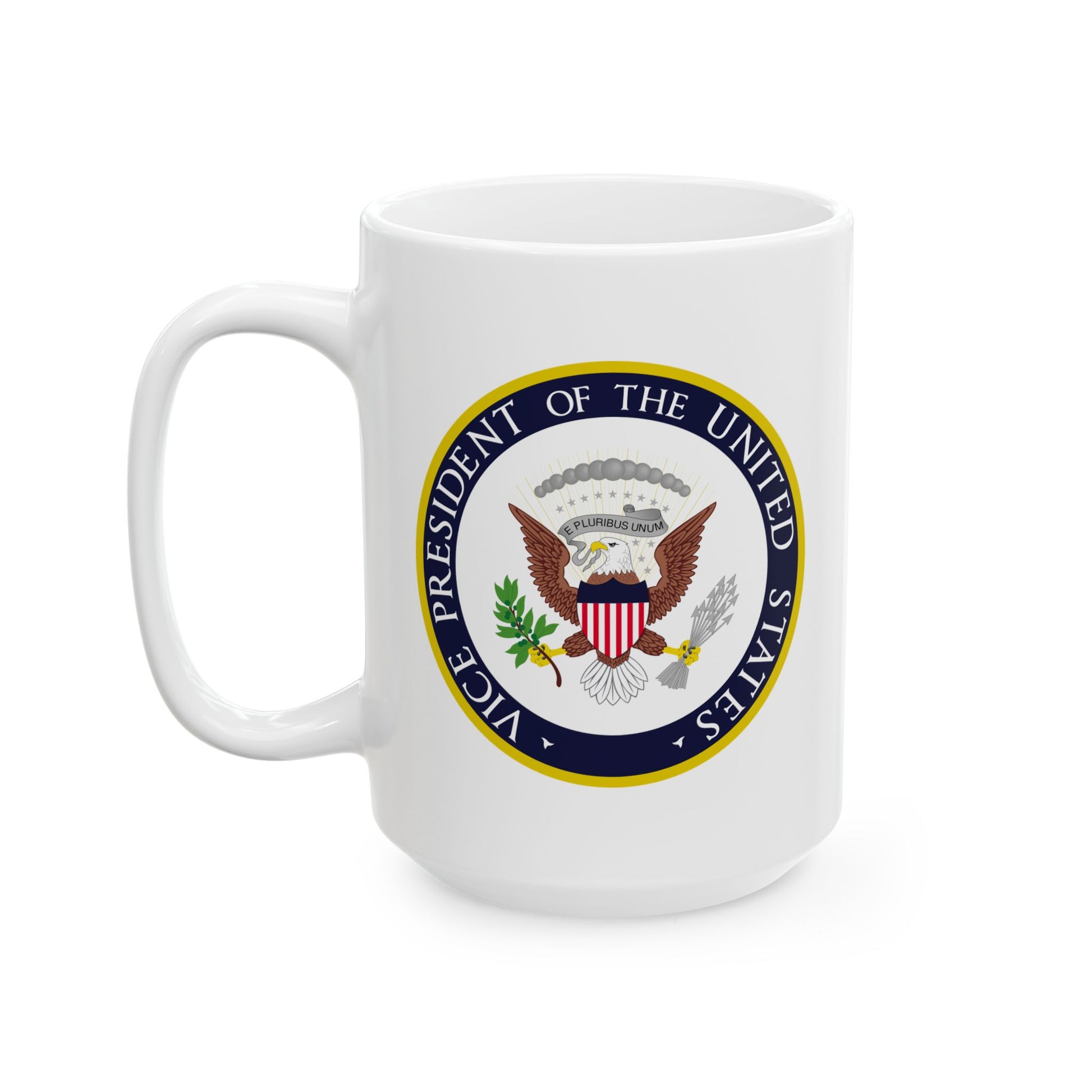 Vice President of the United States Seal Coffee Mug - Double Sided White Ceramic 15oz by TheGlassyLass.com
