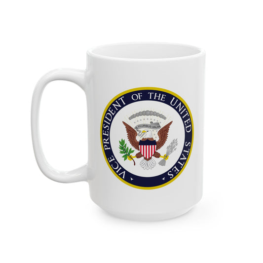 Vice President of the United States Seal Coffee Mug - Double Sided White Ceramic 15oz by TheGlassyLass.com