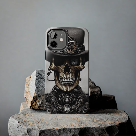 Steampunk Skull: iPhone Tough Case Design - Wireless Charging - Superior Protection - Original Designs by TheGlassyLass.com