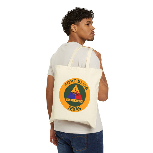 Fort Bliss Texas Seal Tote Bag - Heavyweight 100% Cotton Canvas by TheGlassyLass.com