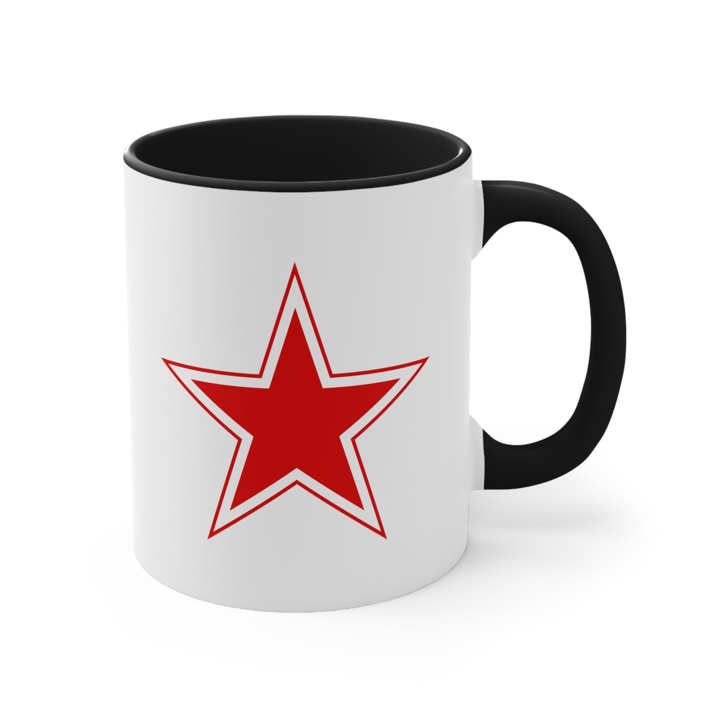 Soviet Union Air Force Roundel Coffee Mug - Double Sided Black Accent Ceramic 11oz - by TheGlassyLass.com