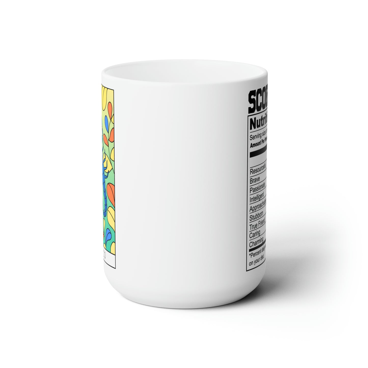 Scorpio Tarot Card Coffee Mug - Double Sided White Ceramic 15oz - by TheGlassyLass.com