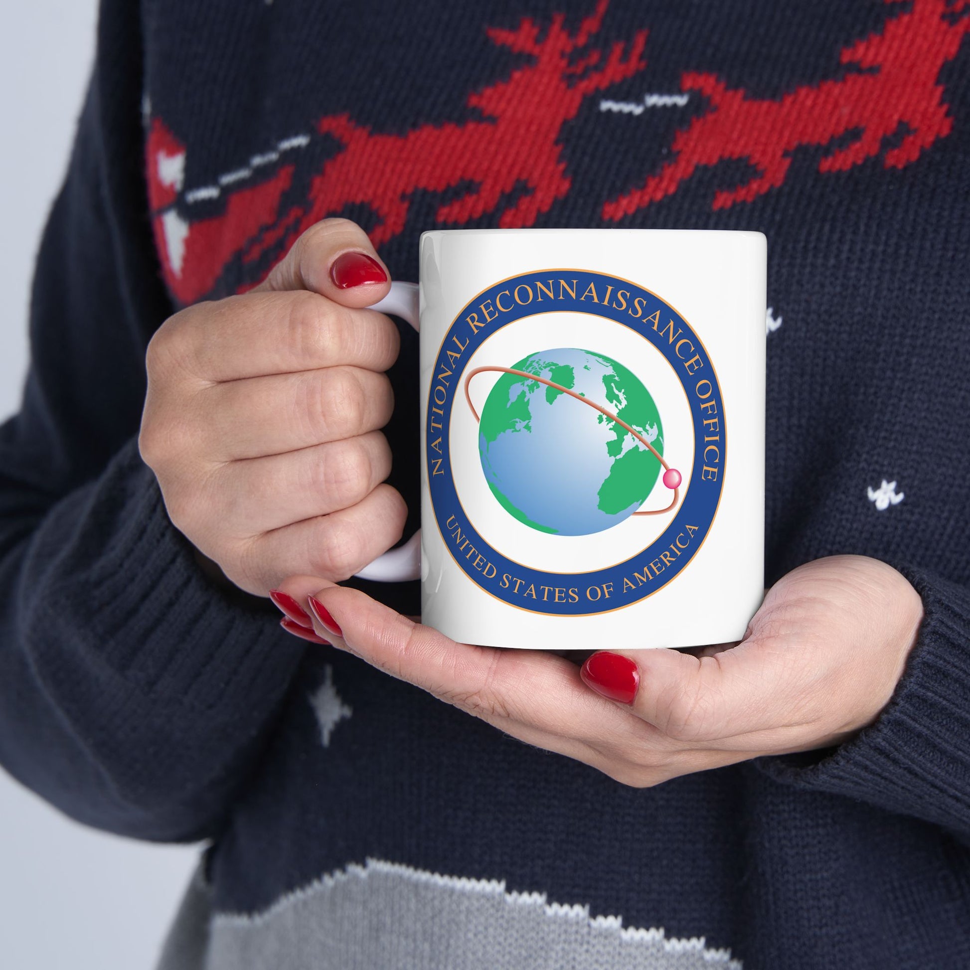 United States National Reconnaissance Office Coffee Mug - Double Sided White Ceramic 11oz by TheGlassyLass.com