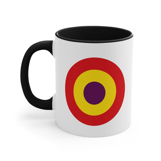 Spanish Air Force Roundel Coffee Mug - Double Sided Black Accent Ceramic 11oz - by TheGlassyLass.com
