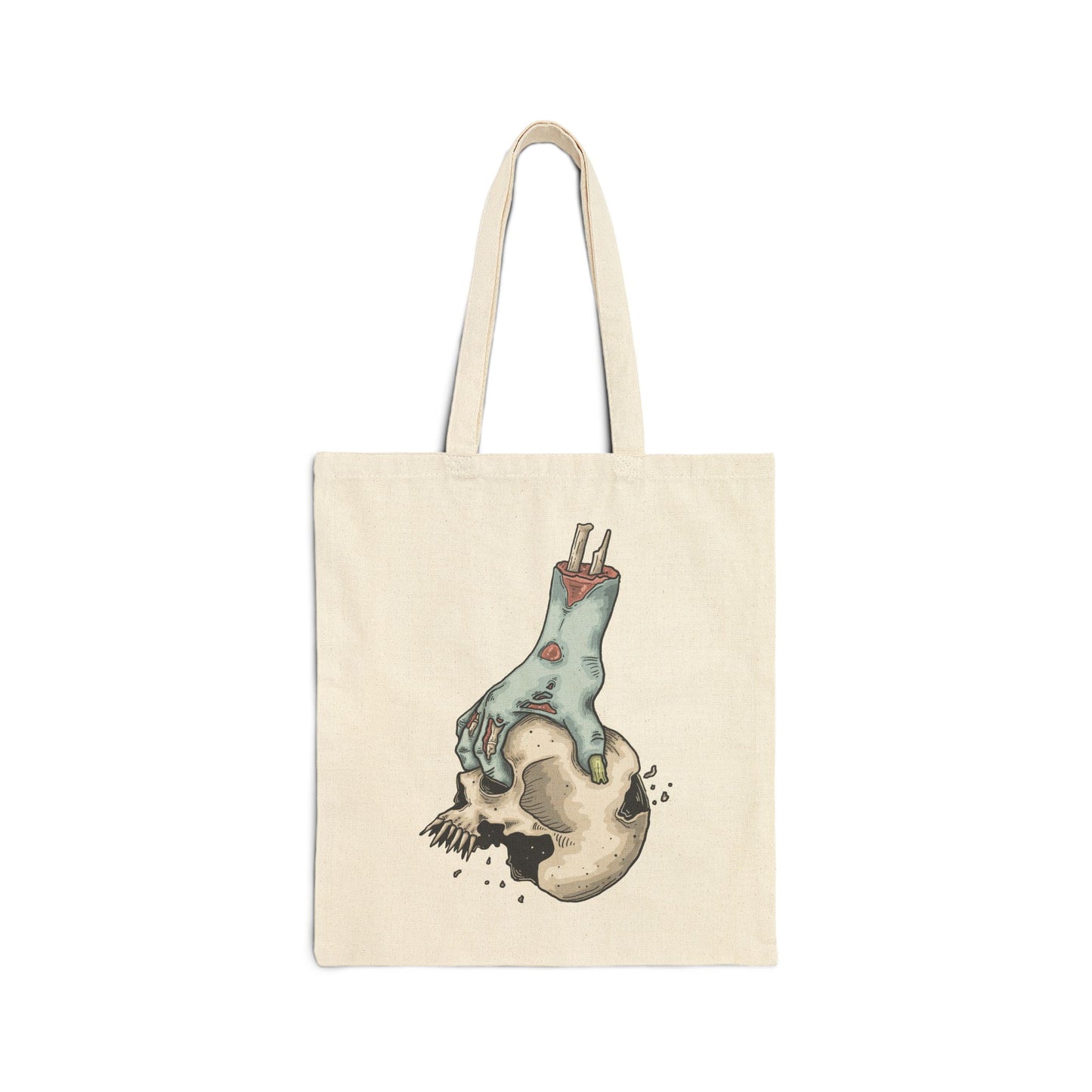 Zombie Bowling Haunted Halloween Tote Bag - Heavyweight 100% Cotton Canvas by TheGlassyLass.com
