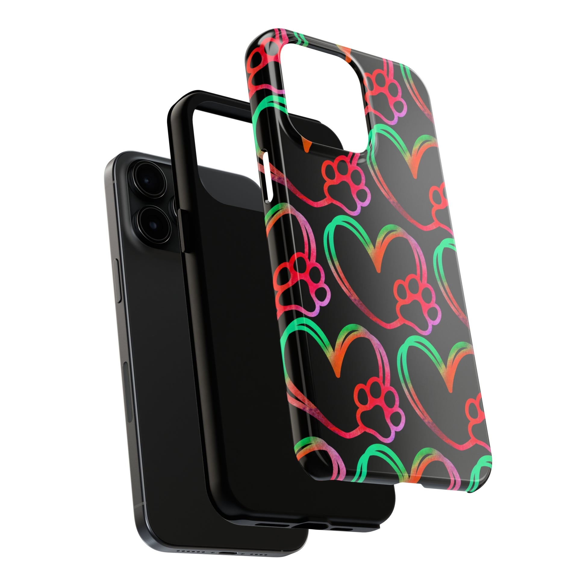 Paw Heart: iPhone Tough Case Design - Wireless Charging - Superior Protection - Original Graphics by TheGlassyLass.com