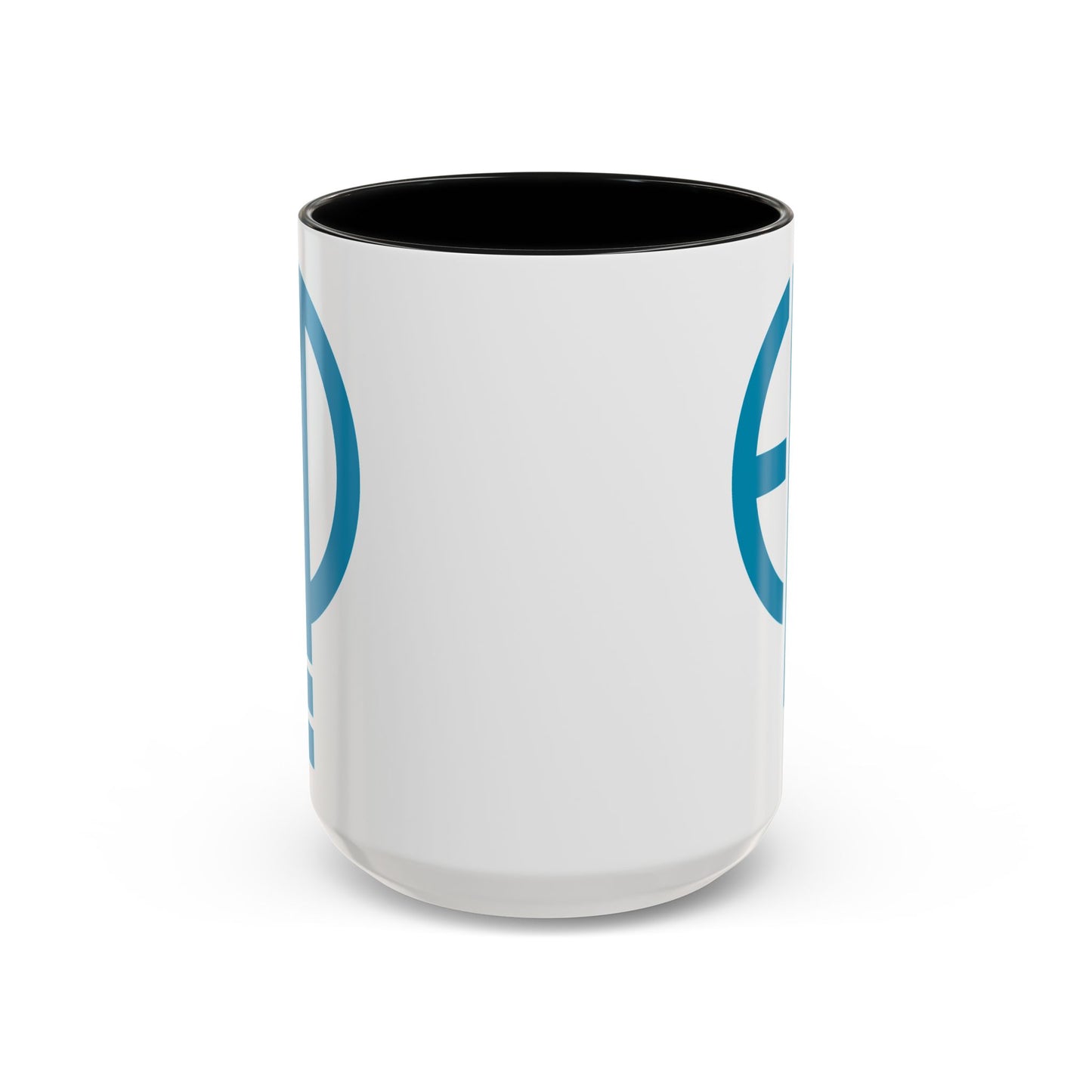 ELP Coffee Mug - Double Sided Black Accent White Ceramic 15oz by TheGlassyLass.com