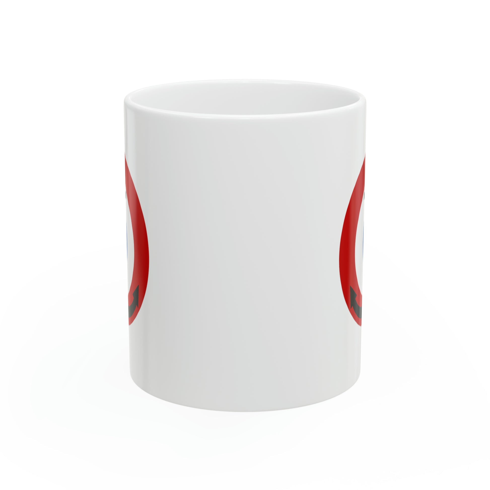 French Fleet Air Arm Roundel Coffee Mug - Double Sided White Ceramic 11oz - By TheGlassyLass.com