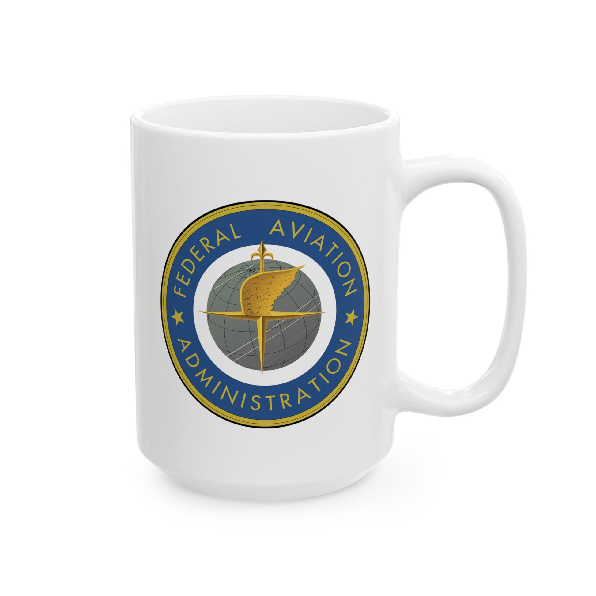 Federal Aviation Administration (FAA) Coffee Mug - Double Sided White Ceramic 15oz by TheGlassyLass.com