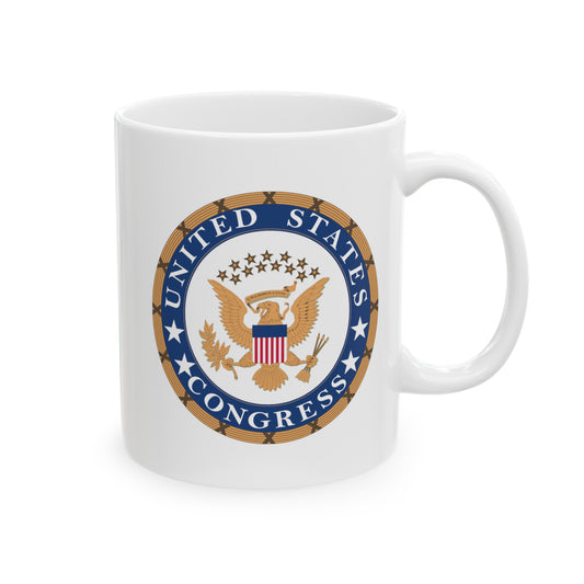 United States Congress Coffee Mug - Double Sided White Ceramic 11oz by TheGlassyLass.com