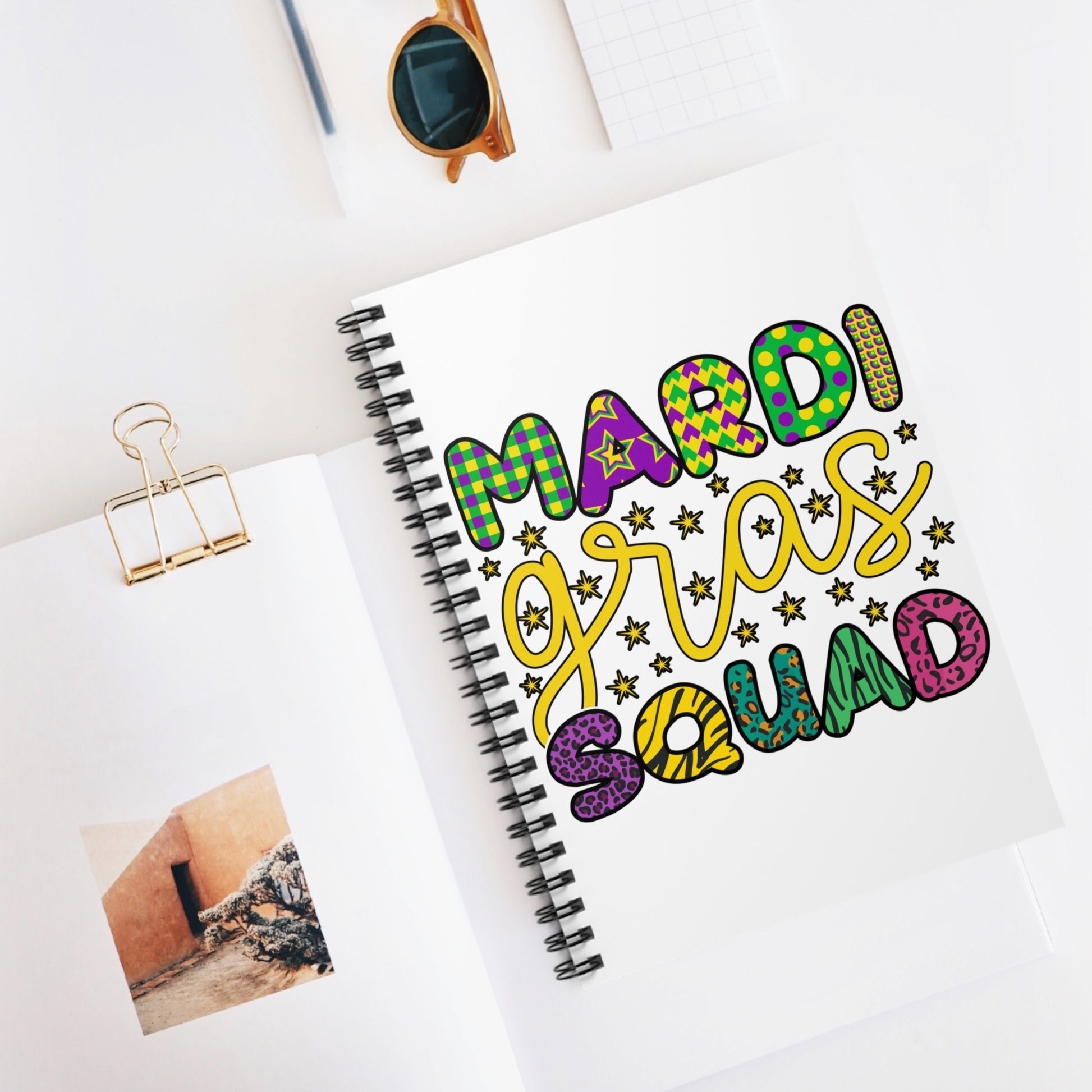 Mardi Gras Squad: Spiral Notebook - Log Books - Journals - Diaries - and More Custom Printed by TheGlassyLass