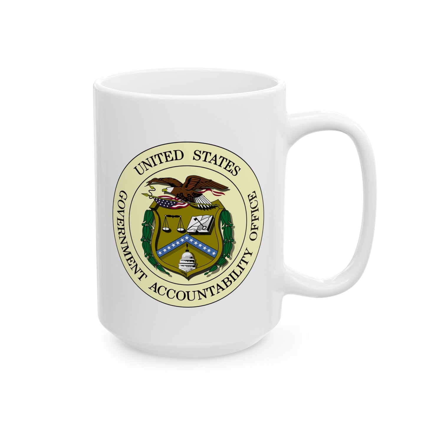 United States Government Accountability Office Seal Coffee Mug - Double Sided White Ceramic 15oz by TheGlassyLass.com