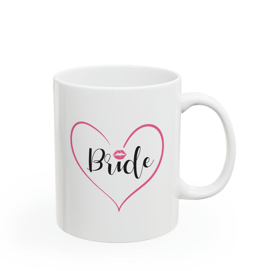 Bride Coffee Mug - Double Sided 11oz White Ceramic by TheGlassyLass.com
