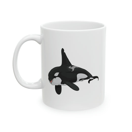 Orca Killer Whale Coffee Mug - Double Sided White Ceramic 11oz by TheGlassyLass.com