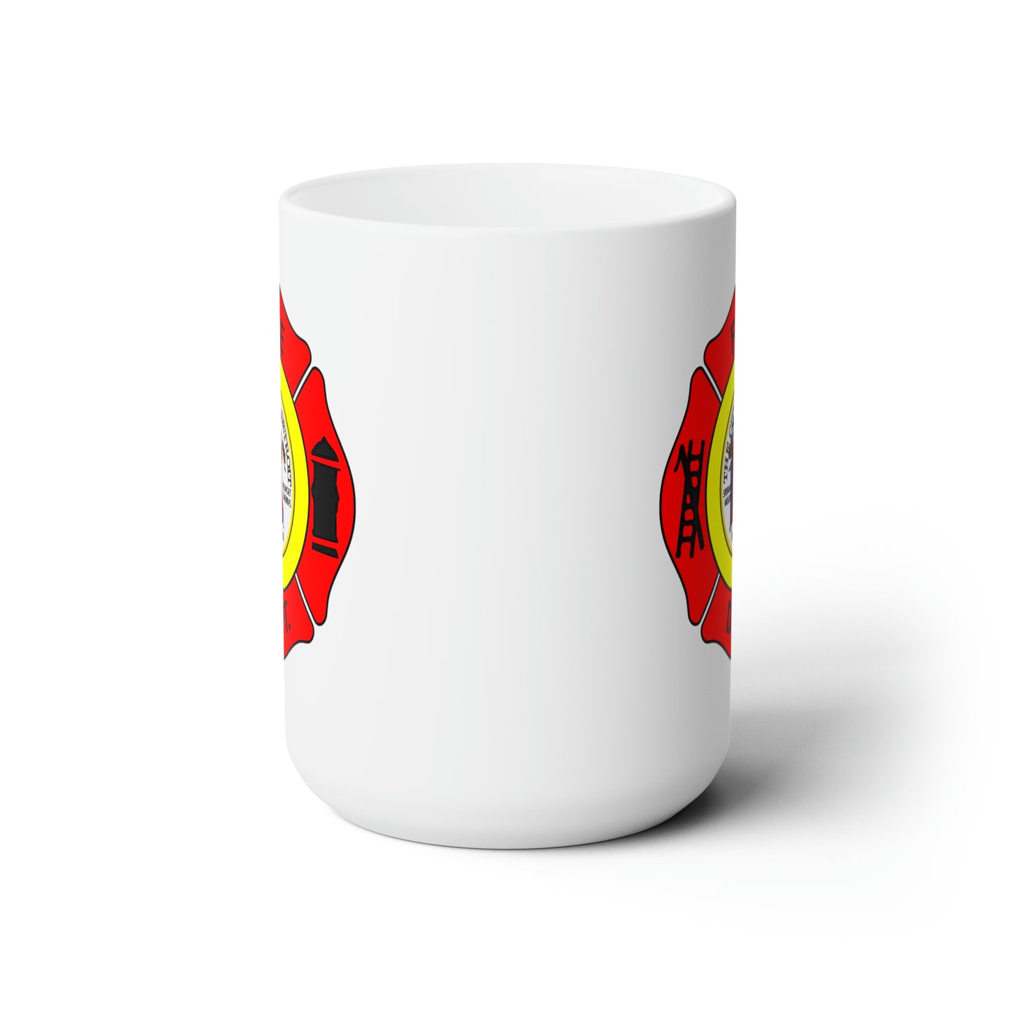 Detroit Fire Department Coffee Mug - Double Sided White Ceramic 15oz by TheGlassyLass