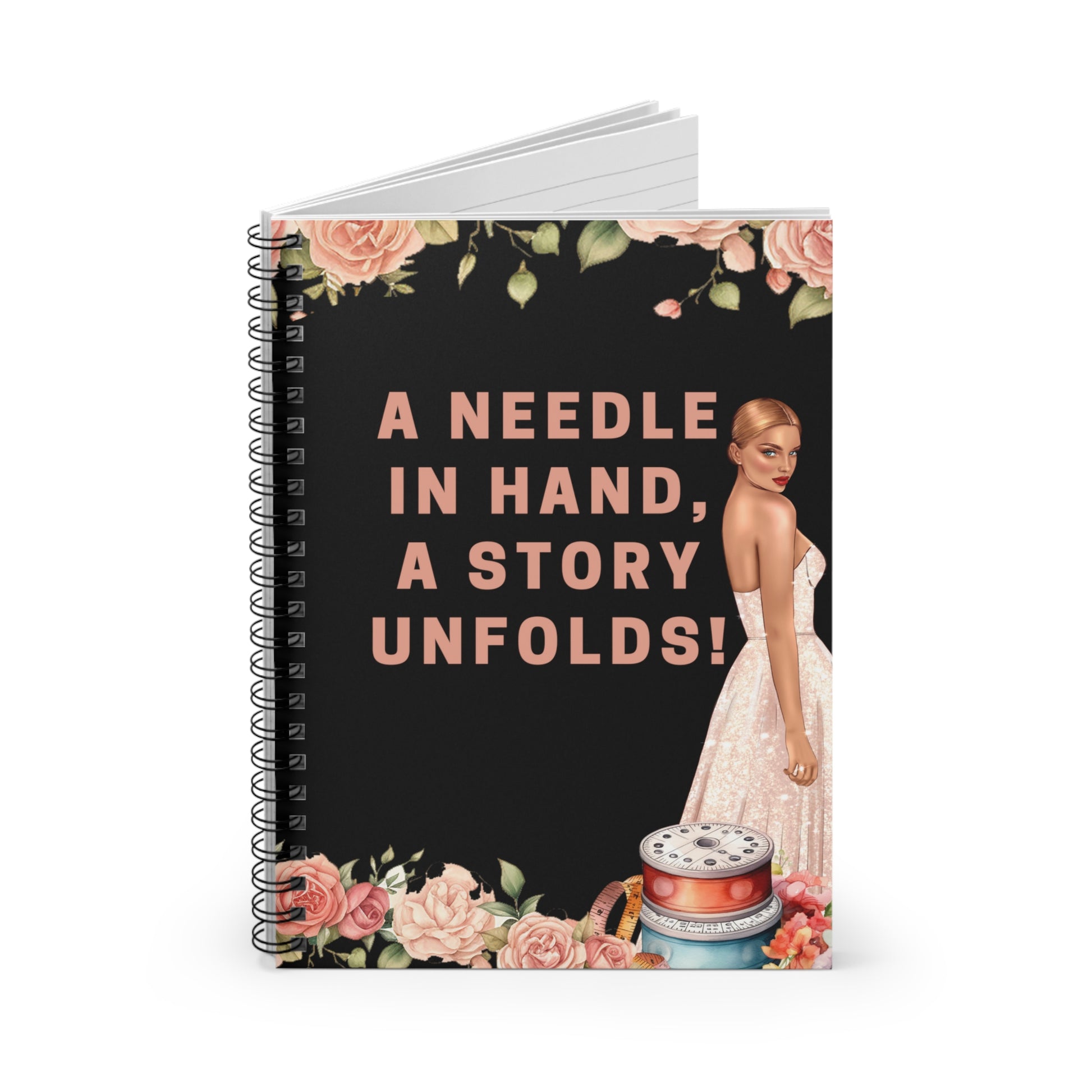 A Needle in Hand: Spiral Notebook - Log Books - Journals - Diaries - and More Custom Printed by TheGlassyLass