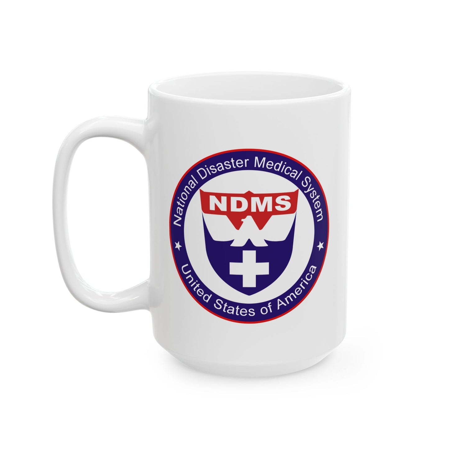 National Disaster Medical System Coffee Mug - Double Sided Print, White Ceramic, 15oz by TheGlassyLass.com