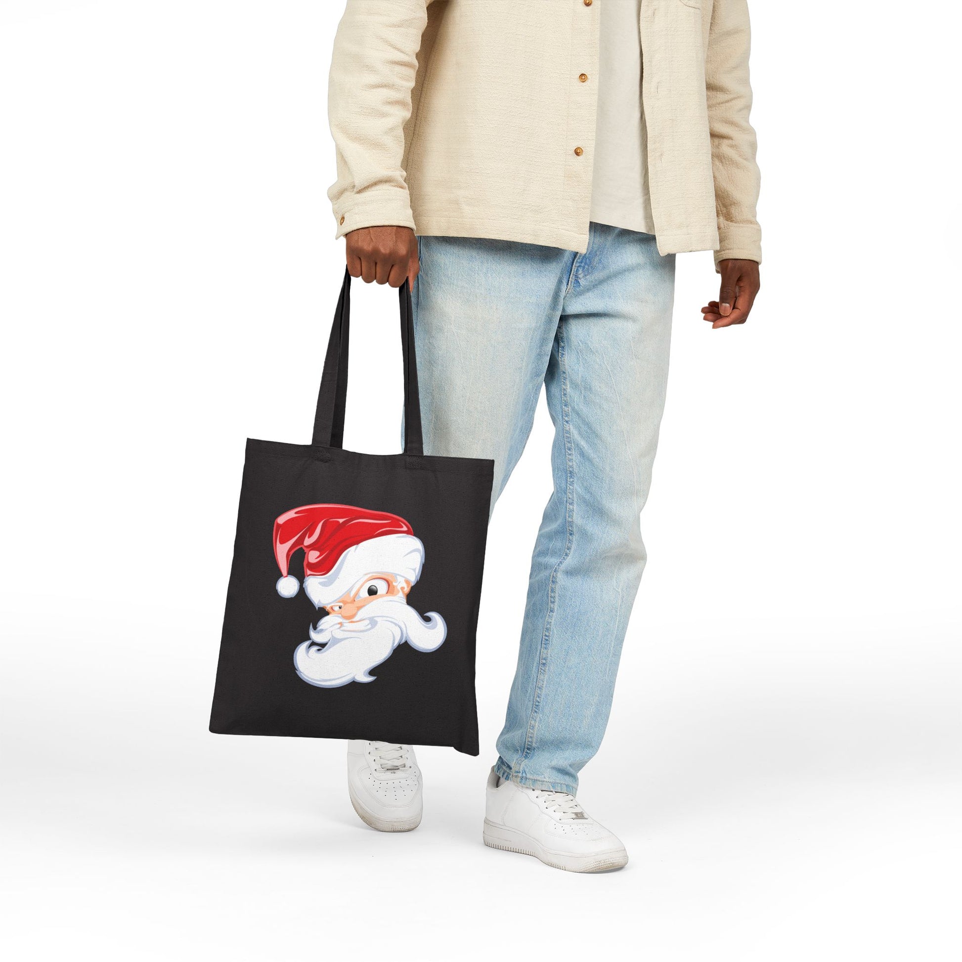 Angry Santa Tote Bag - Heavyweight 100% Cotton Canvas by TheGlassyLass.com