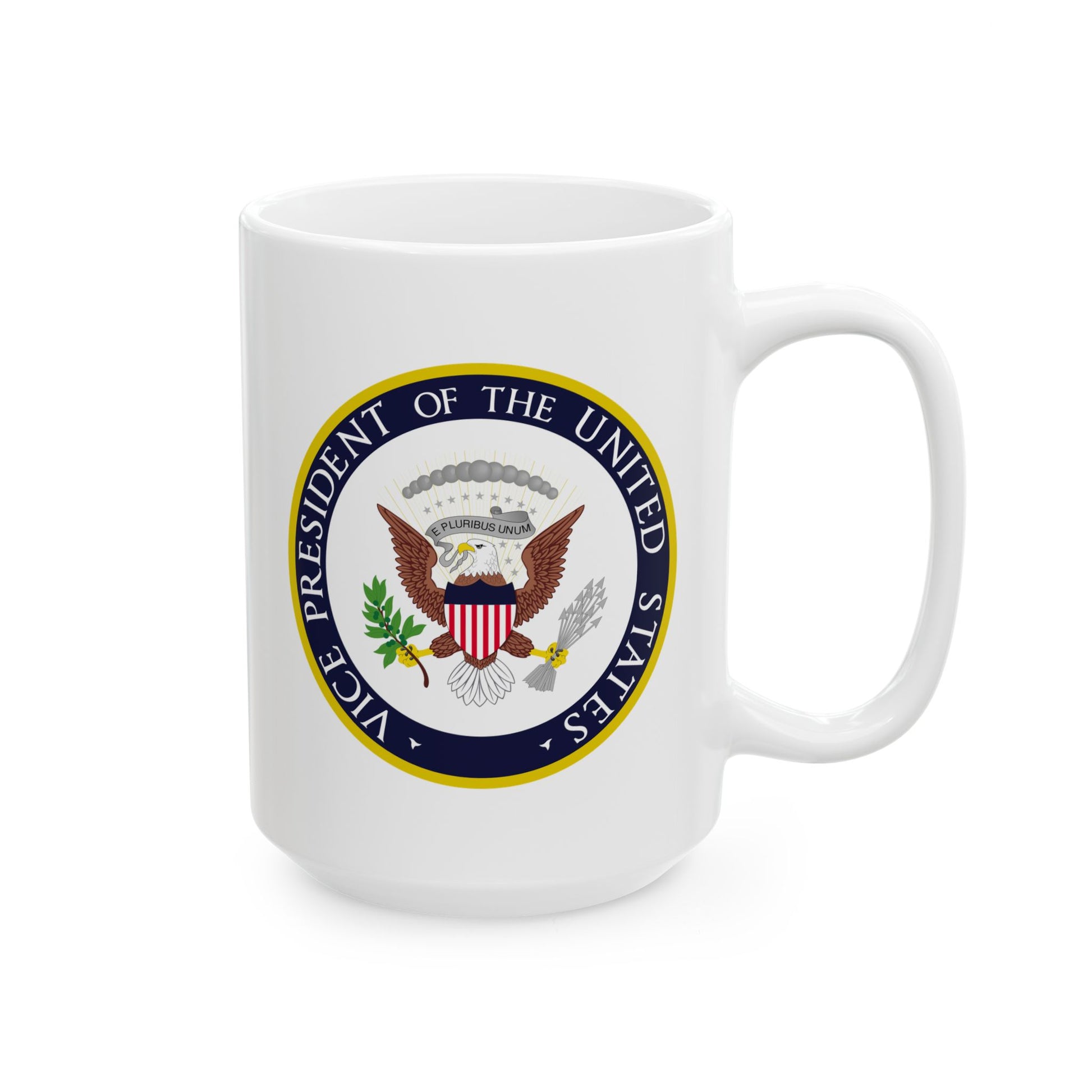 Vice President of the United States Seal Coffee Mug - Double Sided White Ceramic 15oz by TheGlassyLass.com