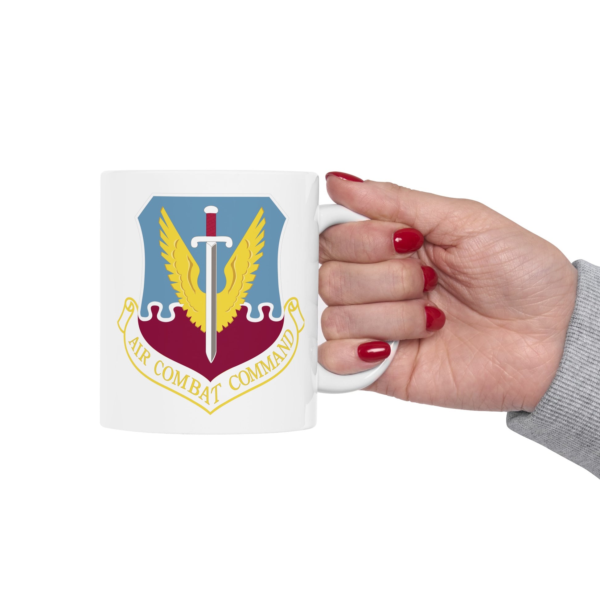 Air Combat Command - Double Sided White Ceramic Coffee Mug 15oz by TheGlassyLass.com