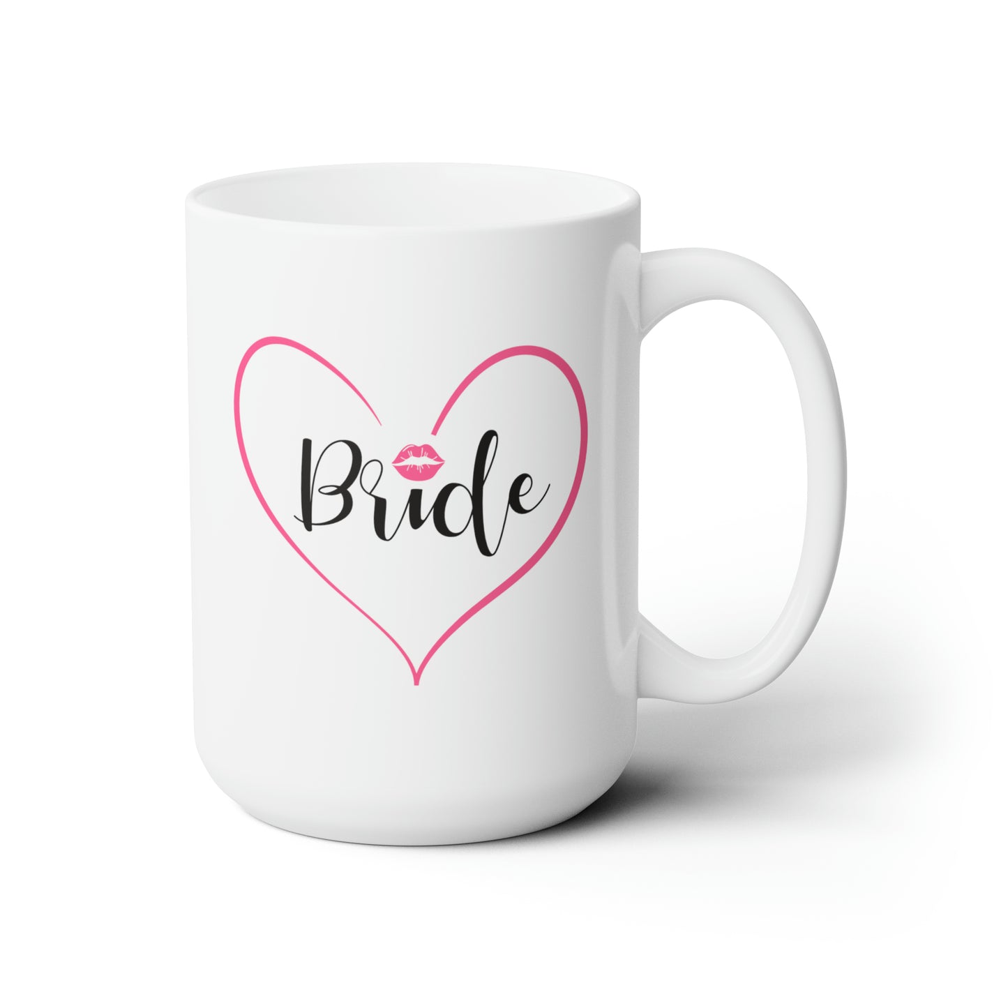 Bride Coffee Mug - Double Sided White Ceramic 15oz - by TheGlassyLass.com