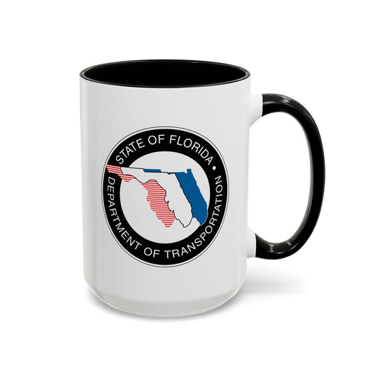Florida Department of Transportation Coffee Mug - Double Sided Black Accent White Ceramic 15oz by TheGlassyLass.com