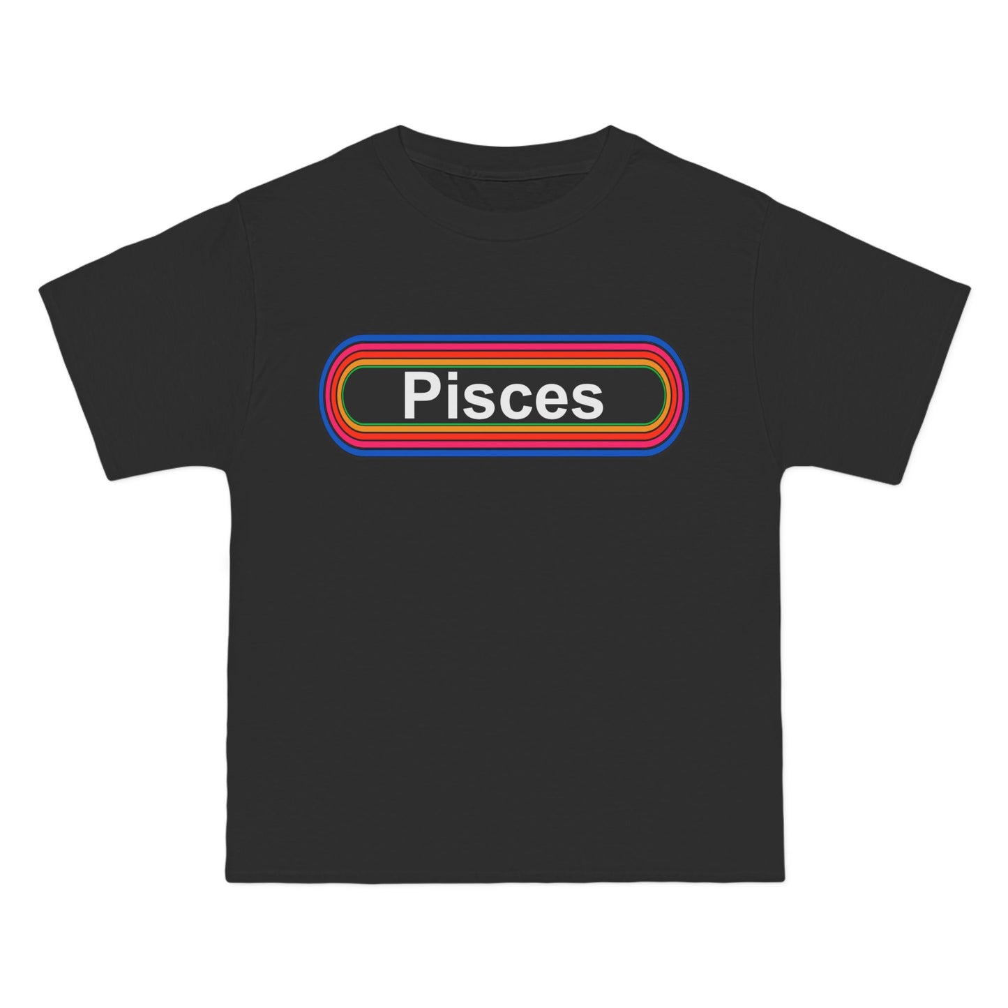 Pisces Zodiac T-Shirt: (Hanes Beefy-T 100% Preshrunk Cotton Custom Printed by TheGlassyLass.com