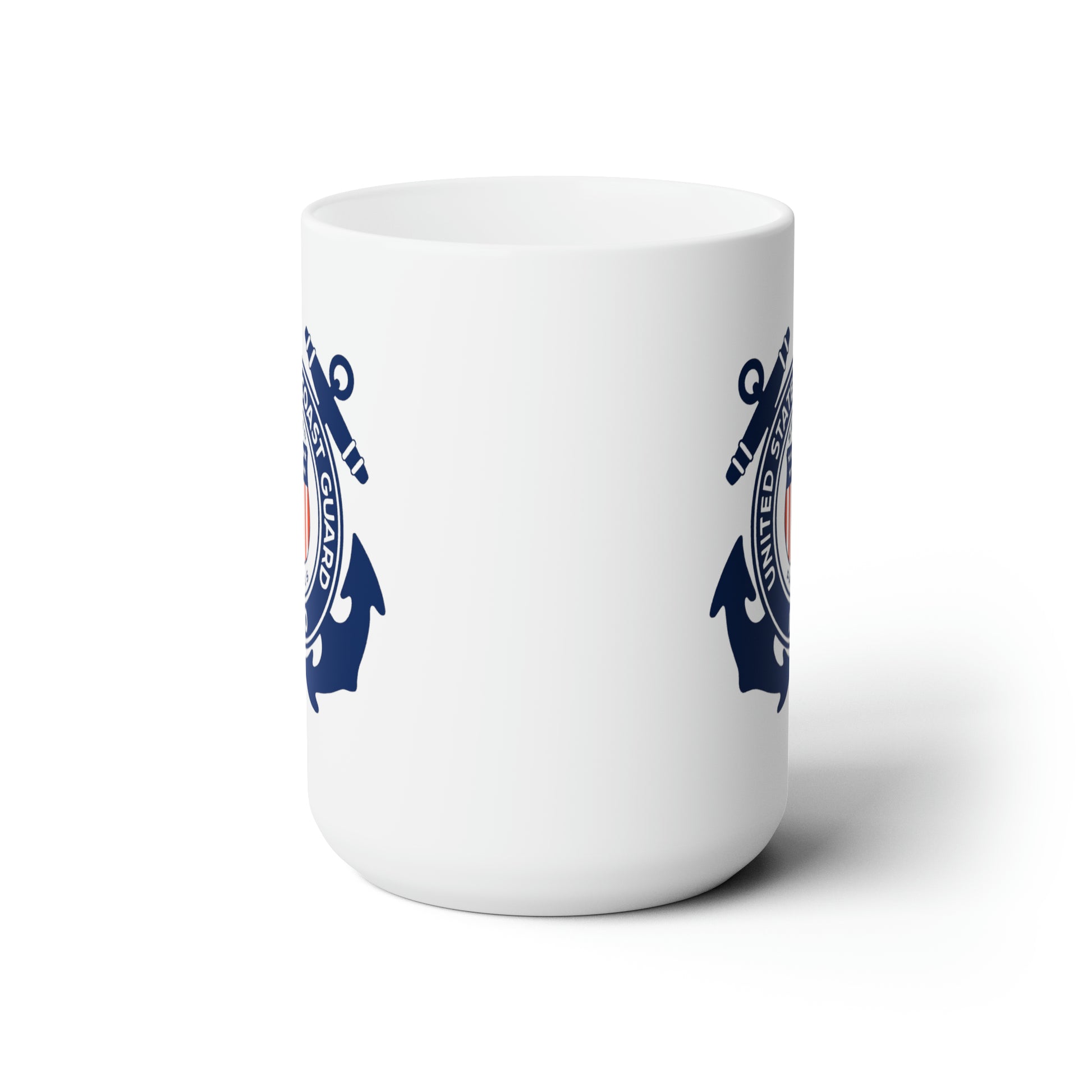 US Coast Guard Seal Coffee Mug - Double Sided White Ceramic 15oz by TheGlassyLass.com