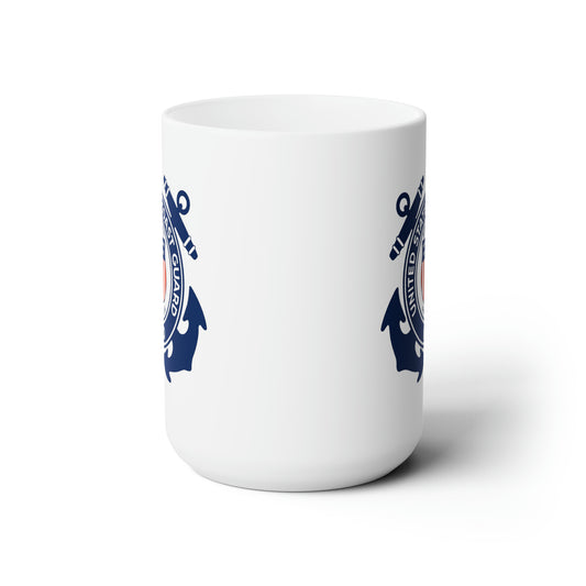 US Coast Guard Seal Coffee Mug - Double Sided White Ceramic 15oz by TheGlassyLass.com