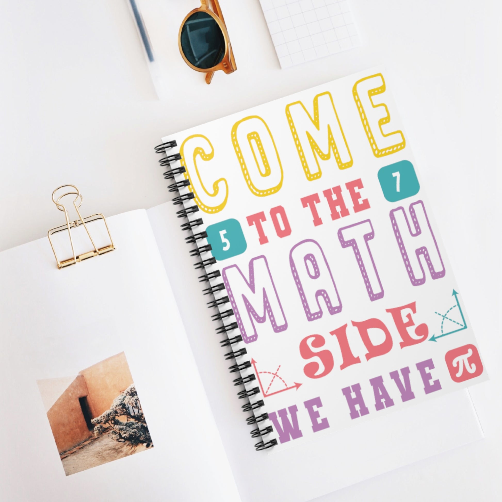 Come to the Math Side: Spiral Notebook - Log Books - Journals - Diaries - and More Custom Printed by TheGlassyLass