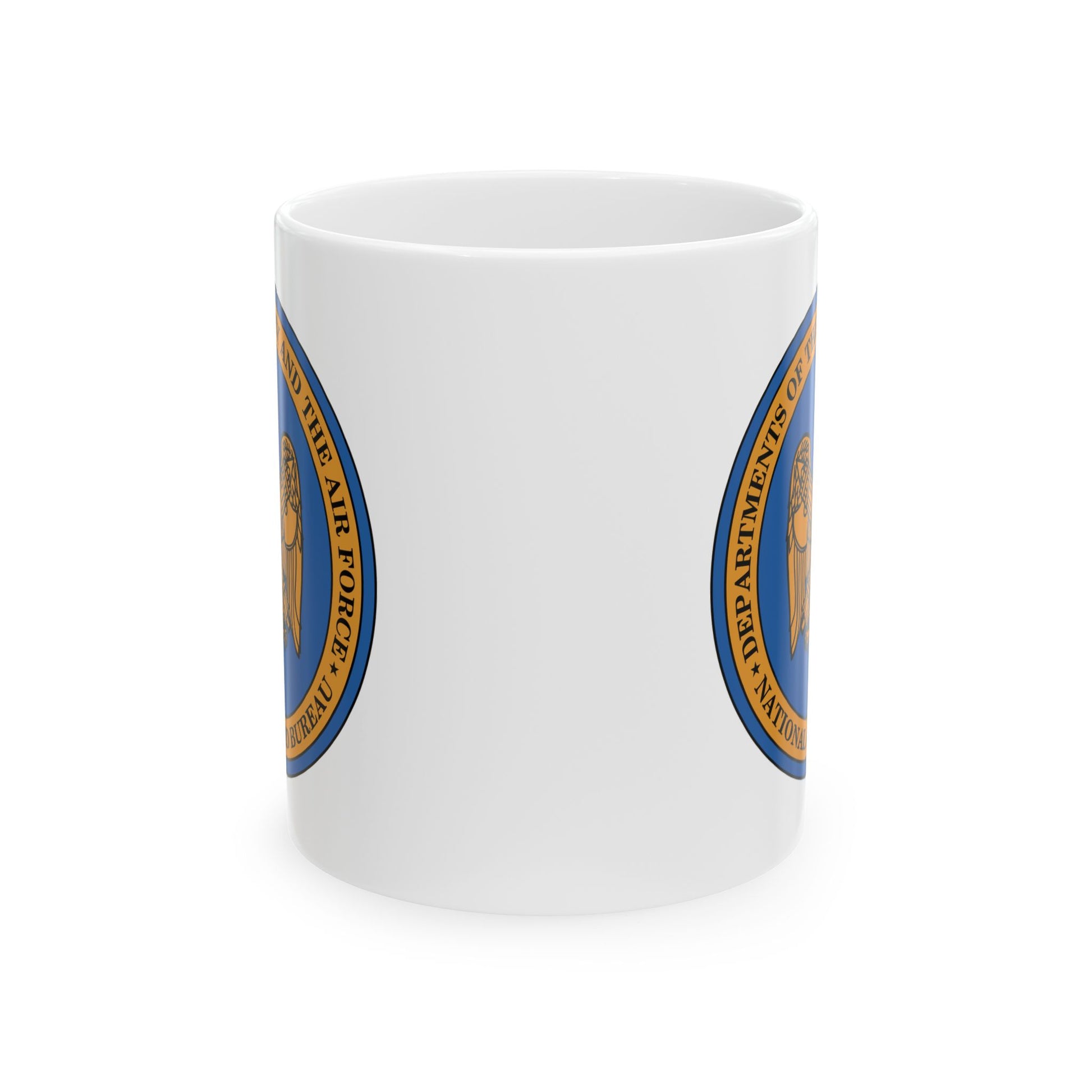 National Guard Bureau Seal Coffee Mug - Double Sided Print, White Ceramic, 11oz by TheGlassyLass.com