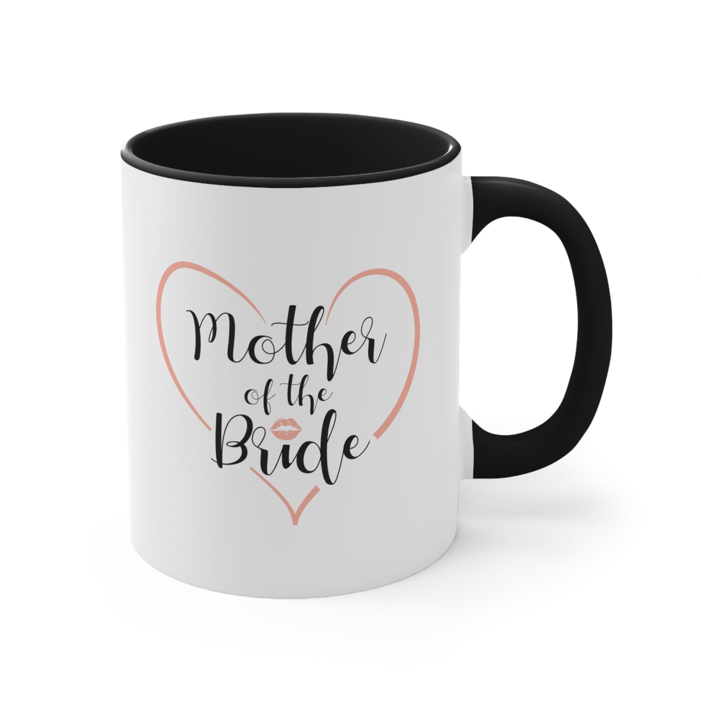 Mother of the Bride Coffee Mug - Double Sided Black Accent Ceramic 11oz by TheGlassyLass.com