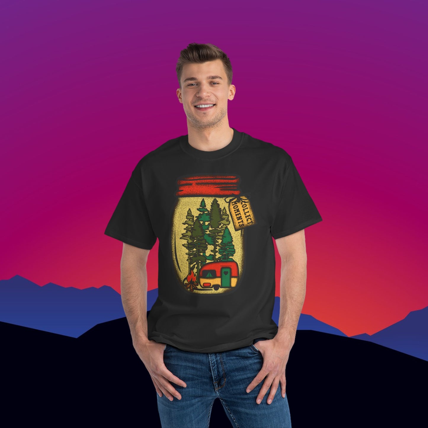 Memories Jar T-Shirt: (Hanes Beefy-T 100% Preshrunk Cotton) Custom Printed by TheGlassyLass.com