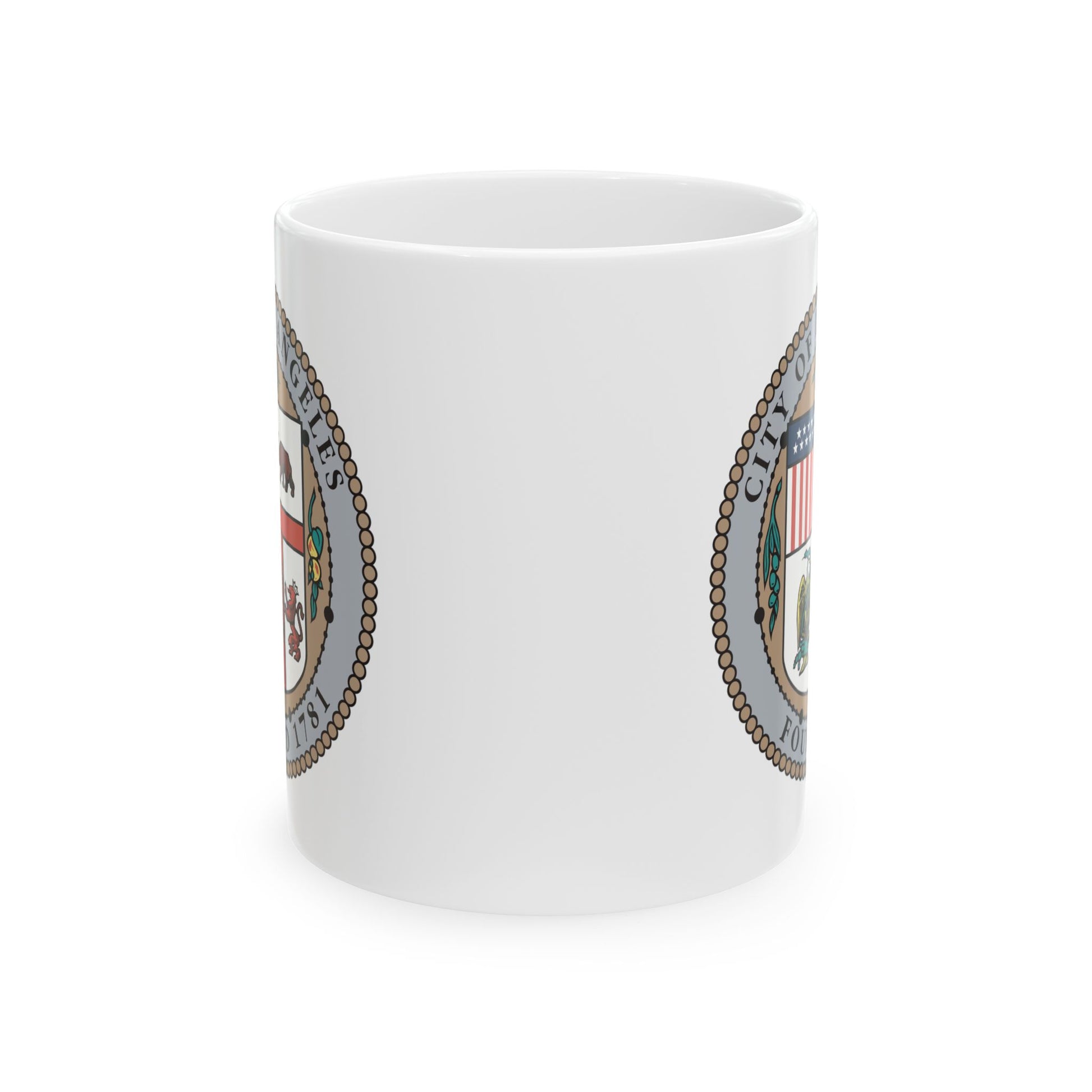 City of Los Angeles California Coffee Mug - Double Sided Print, White Ceramic, 11oz by TheGlassyLass.com