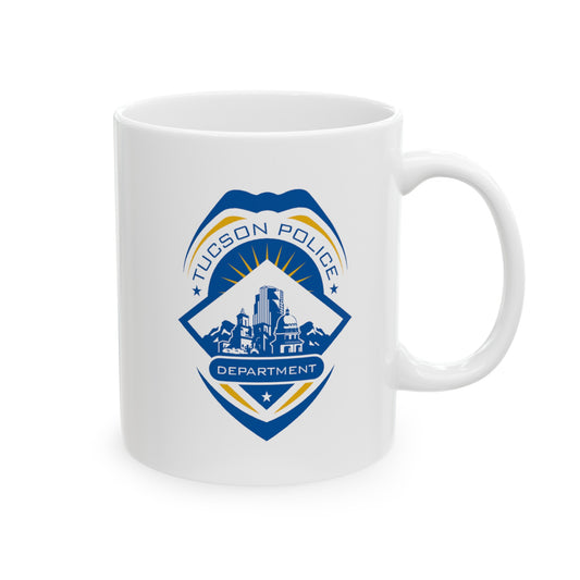 Tucson Police Coffee Mug - Double Sided White Ceramic 11oz by TheGlassyLass.com