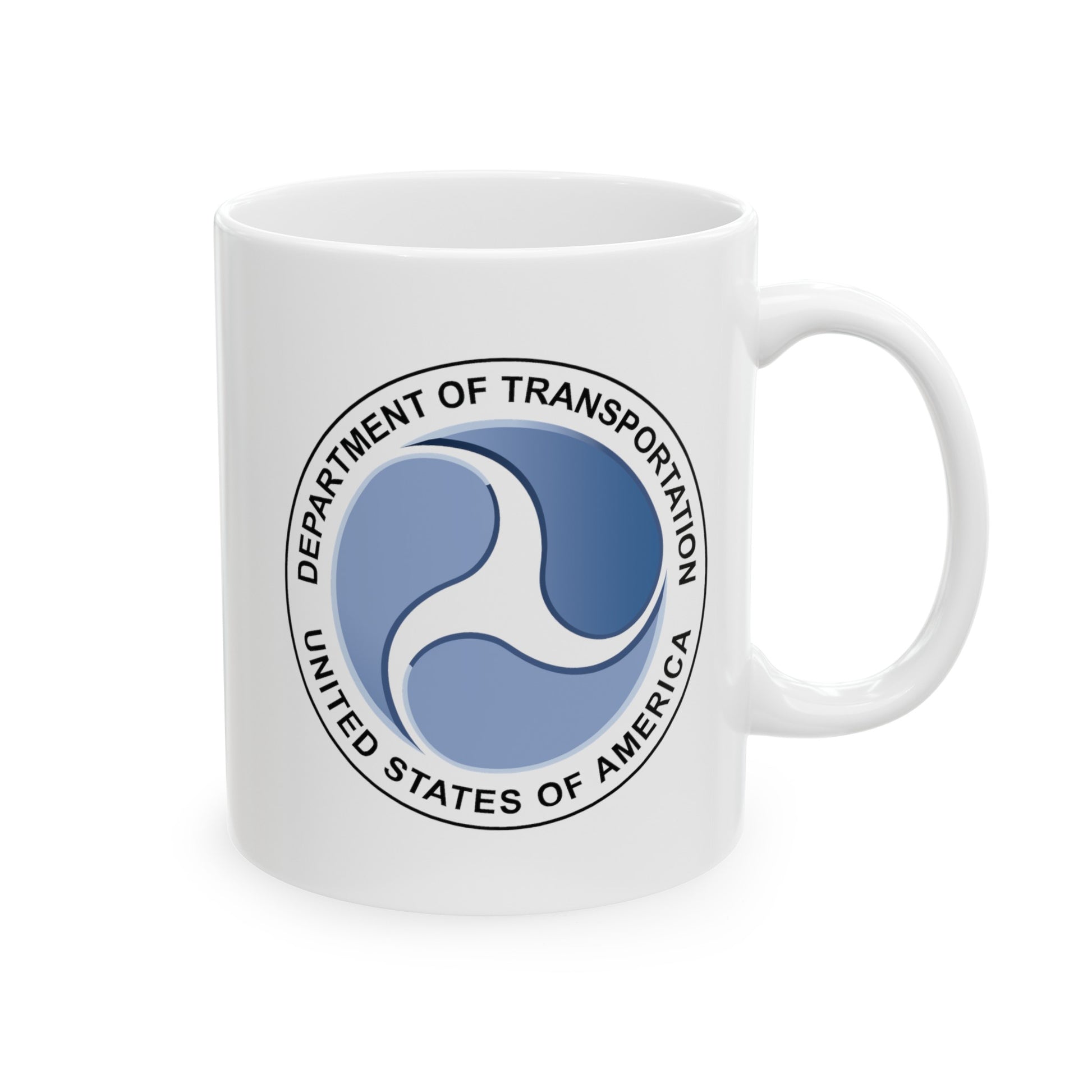 Department of Transportation Coffee Mug - Double Sided White Ceramic 11oz by TheGlassyLass.com