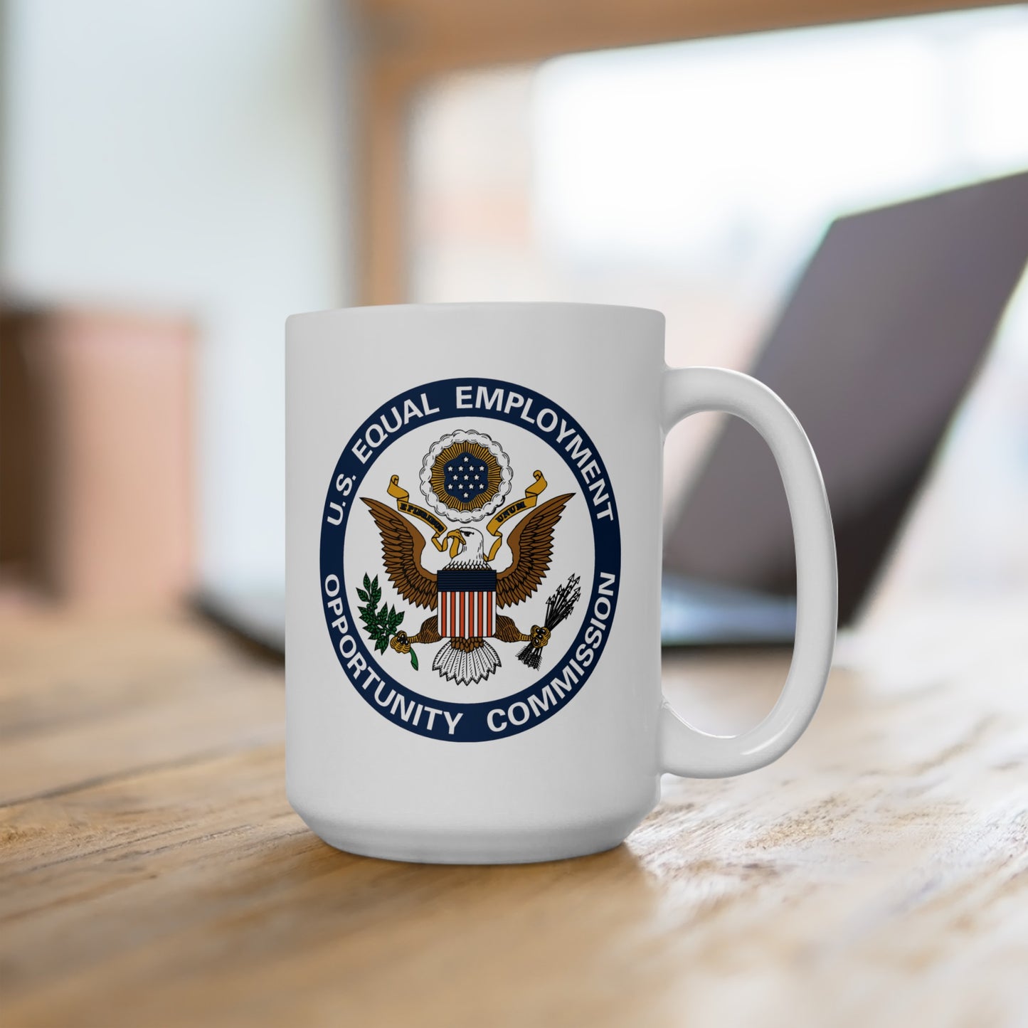 US EEOC Coffee Mug - Double Sided White Ceramic 15oz by TheGlassyLass