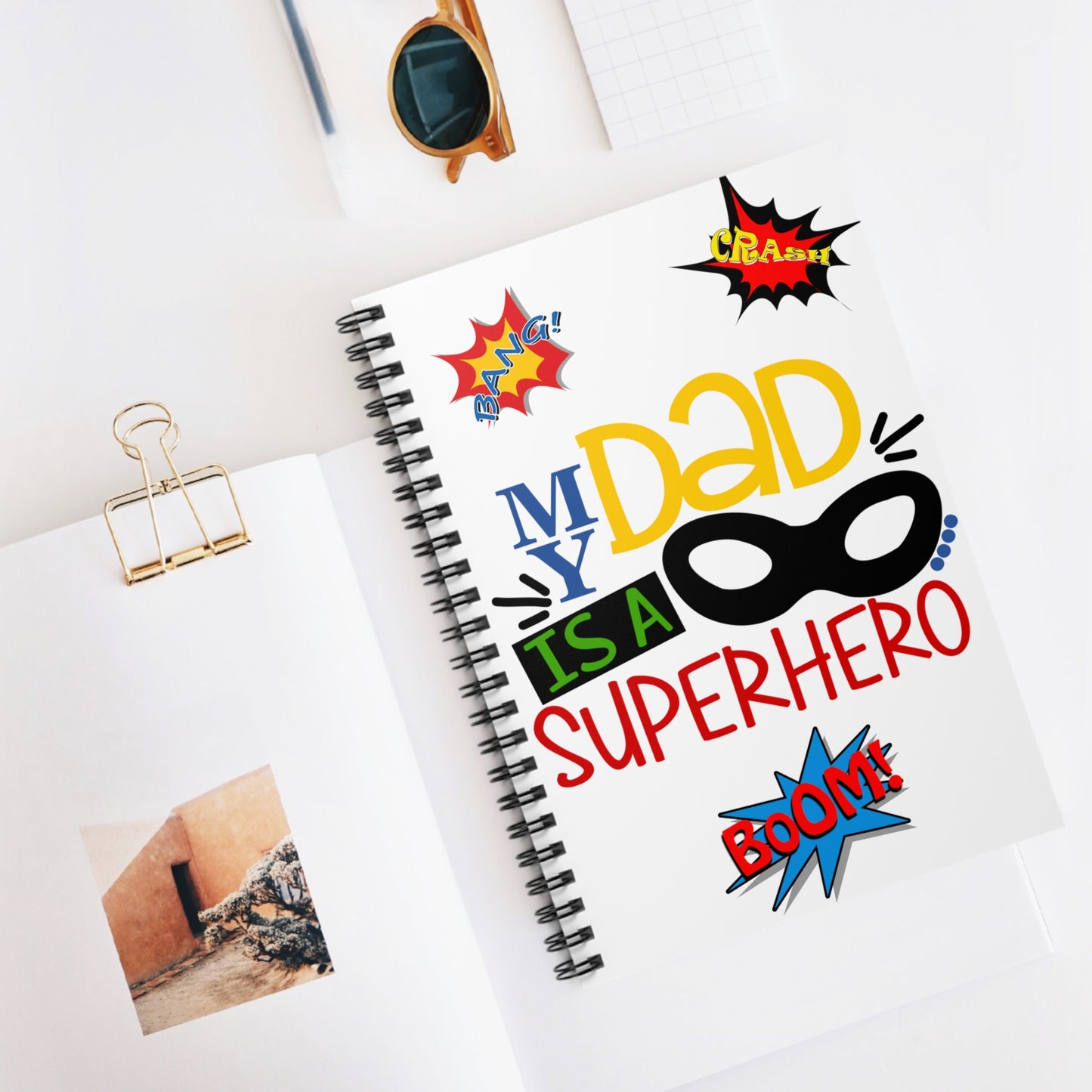 My Dad is a Superhero: Spiral Notebook - Log Books - Journals - Diaries - and More Custom Printed by TheGlassyLass