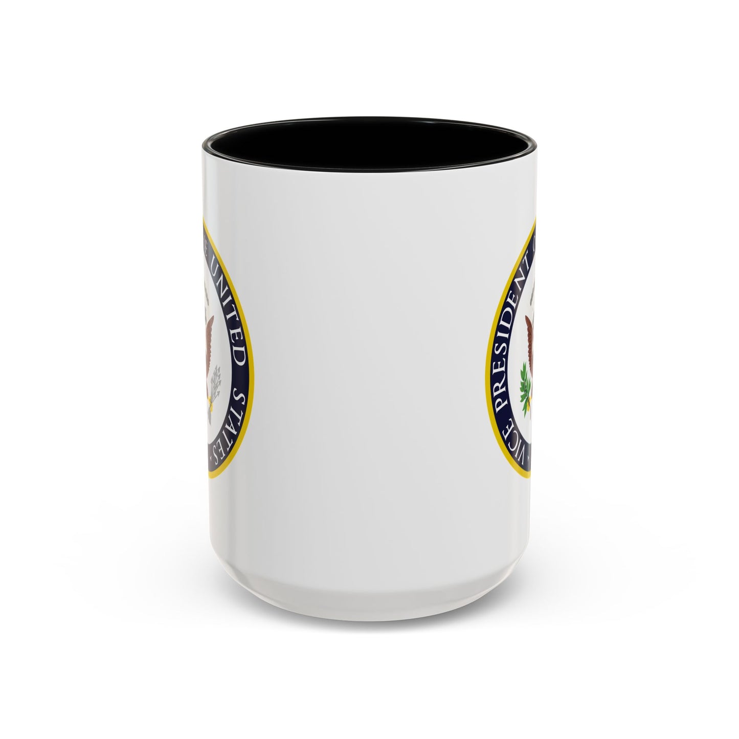 Vice President of the United States Seal Coffee Mug - Double Sided Black Accent White Ceramic 15oz by TheGlassyLass.com