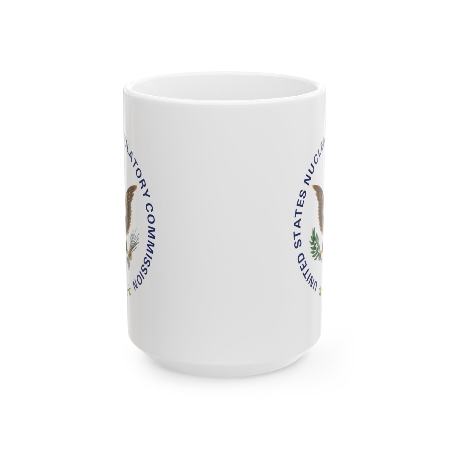 US NRC Coffee Mug - Double Sided White Ceramic 15oz by TheGlassyLass.com