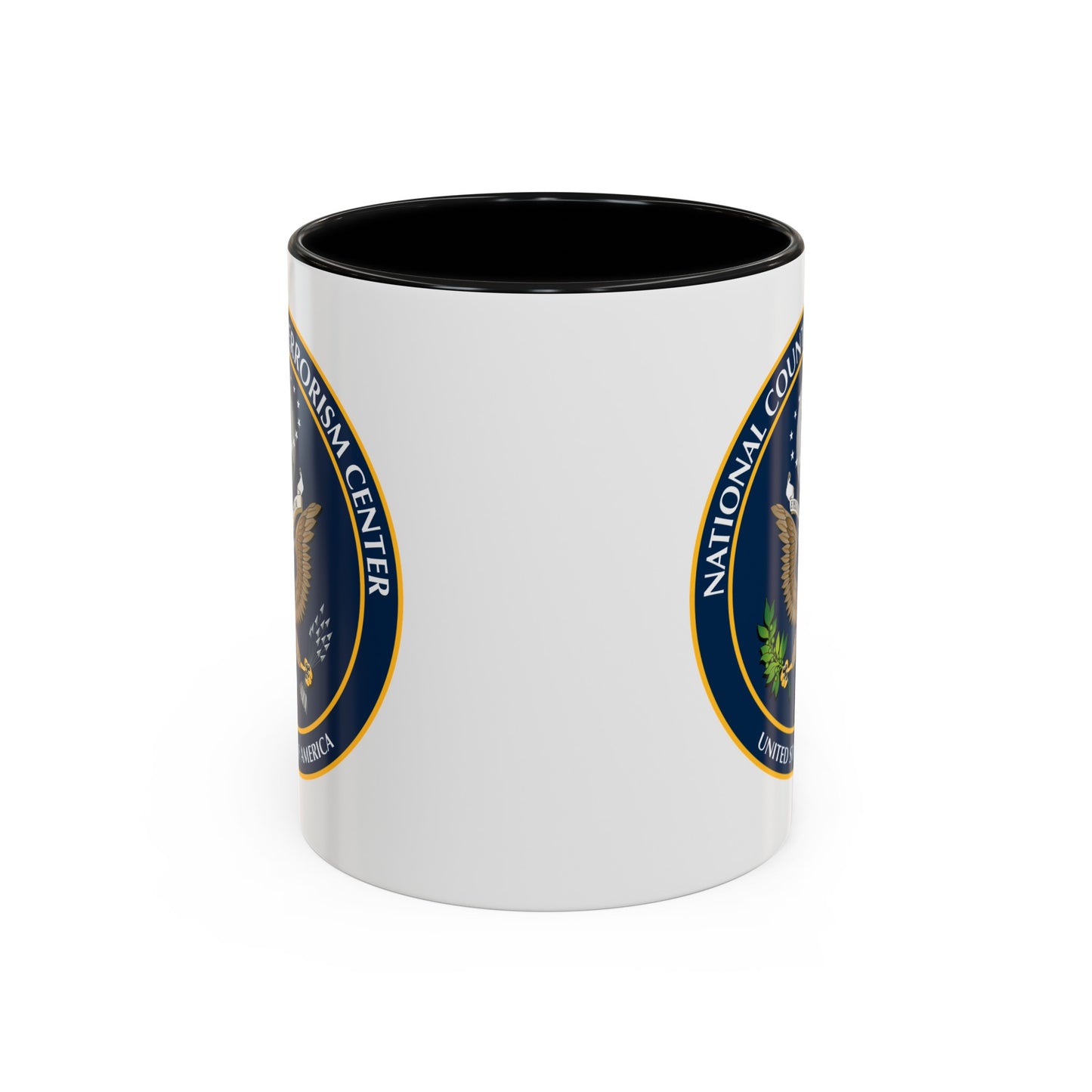 National Counterterrorism Center - Double Sided Black Accent White Ceramic Coffee Mug 11oz by TheGlassyLass.com