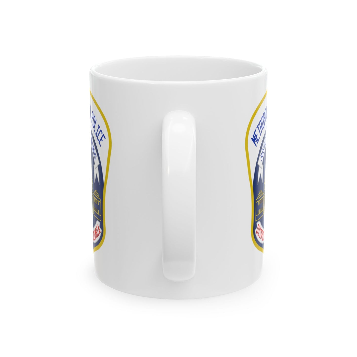 District of Columbia Metropolitan Police Seal Coffee Mug - Double Sided Print, White Ceramic, 11oz by TheGlassyLass.com