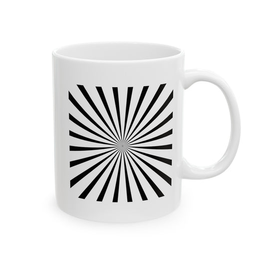 Hypnotize Coffee Mug - Double Sided White Ceramic 11oz by TheGlassyLass.com