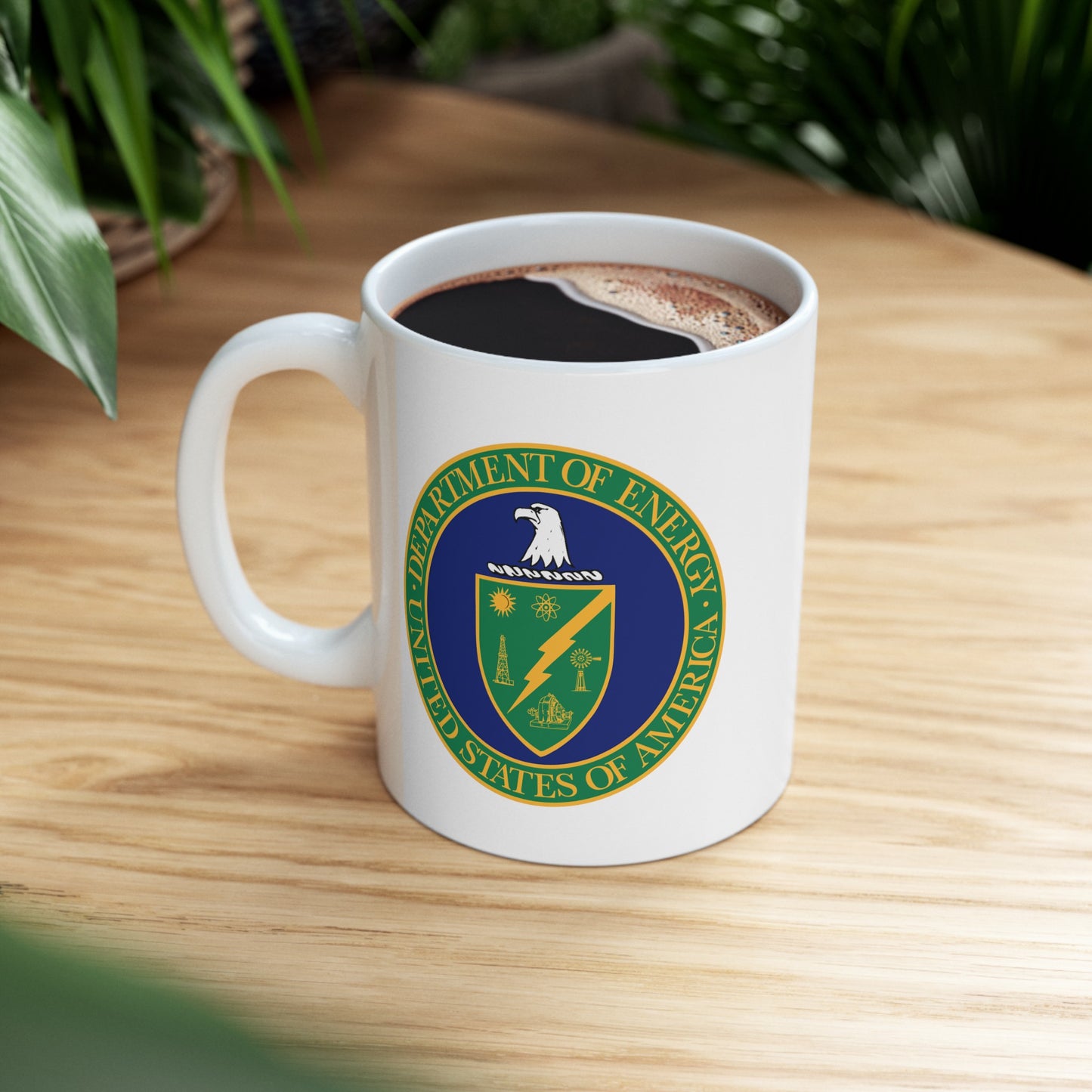 Department of Energy Coffee Mug - Double Sided White Ceramic 11oz by TheGlassyLass.com