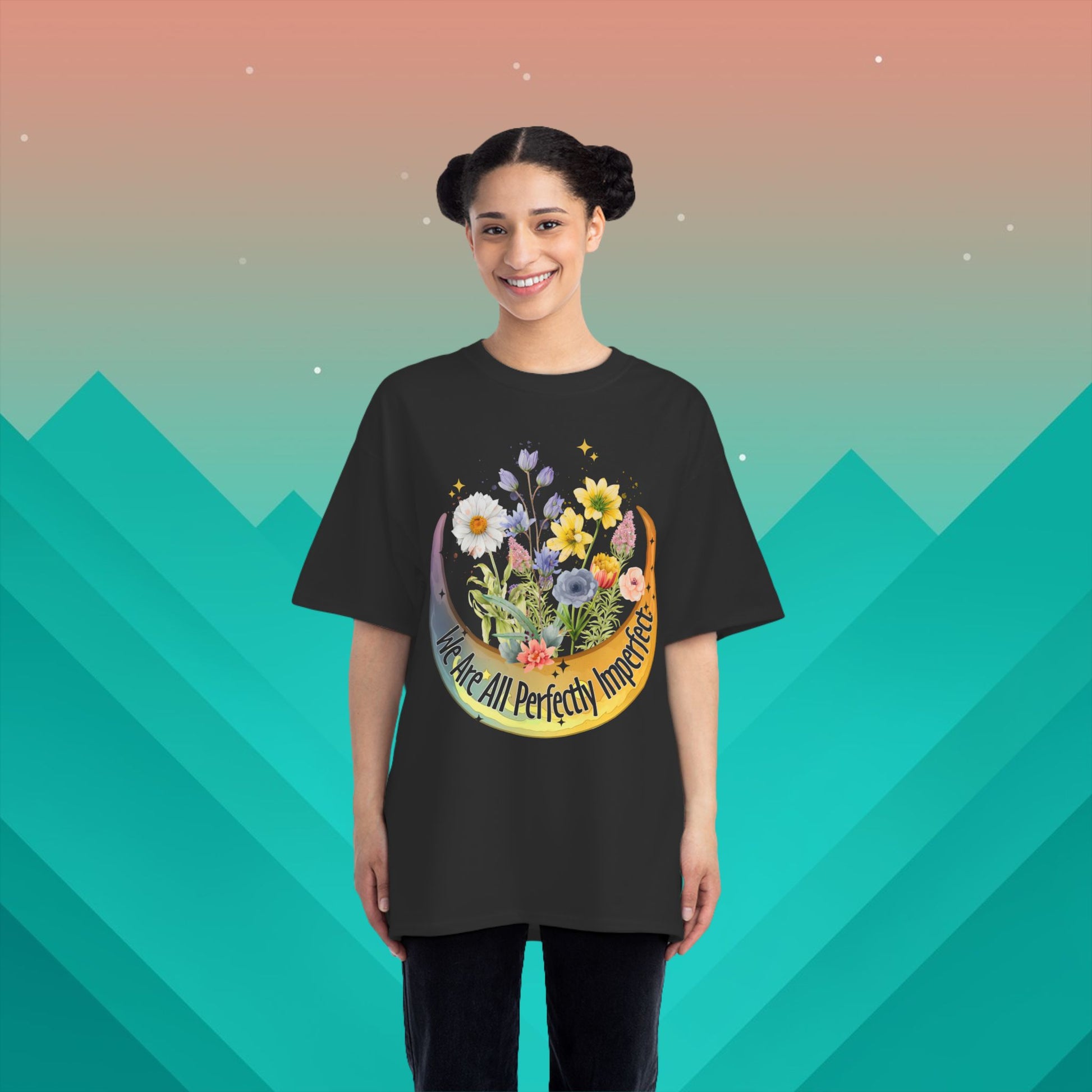 Perfectly Imperfect T-Shirt: (Hanes Beefy-T 100% Preshrunk Cotton Custom Printed by TheGlassyLass.com