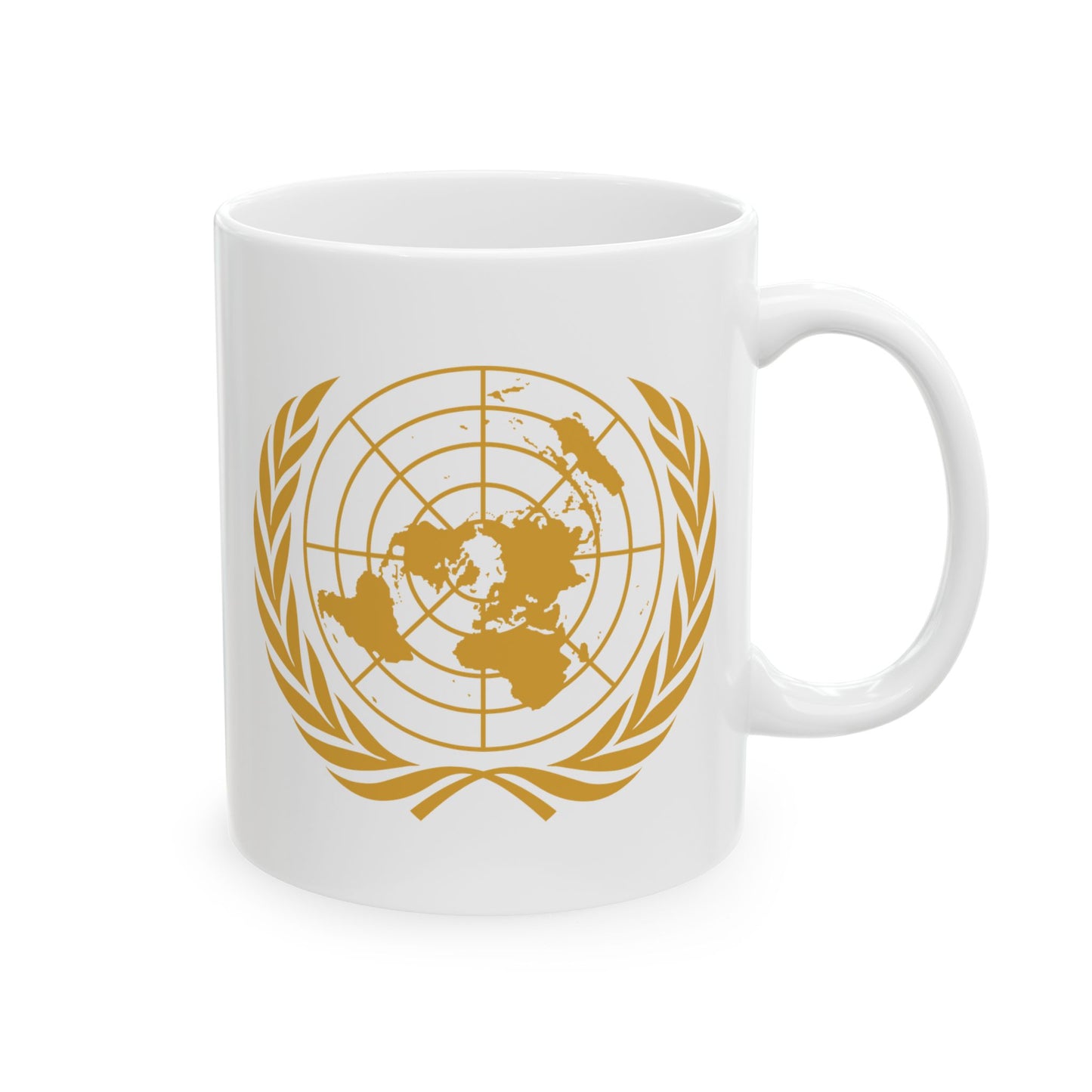 United Nations Seal Coffee Mug - Double Sided White Ceramic 11oz by TheGlassyLass