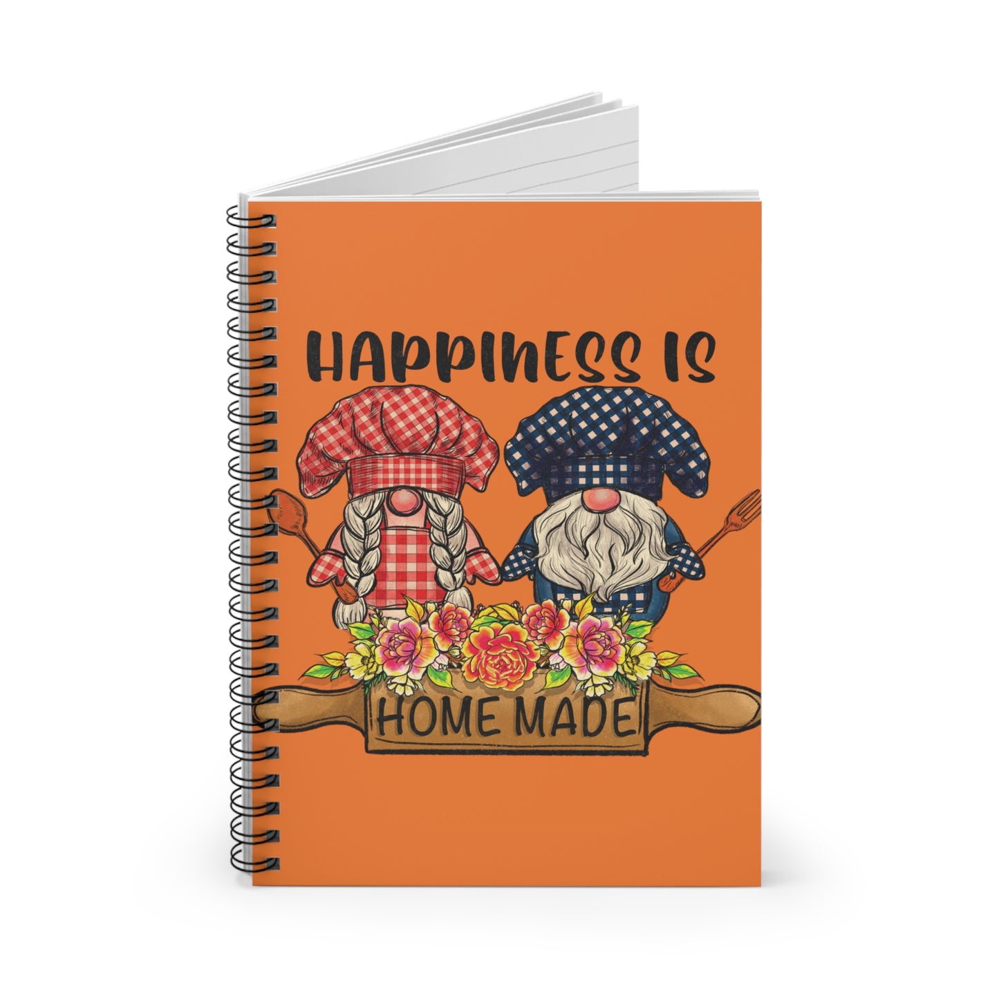 Happiness is Home Made: Spiral Notebook - Log Books - Journals - Diaries - and More Custom Printed by TheGlassyLass