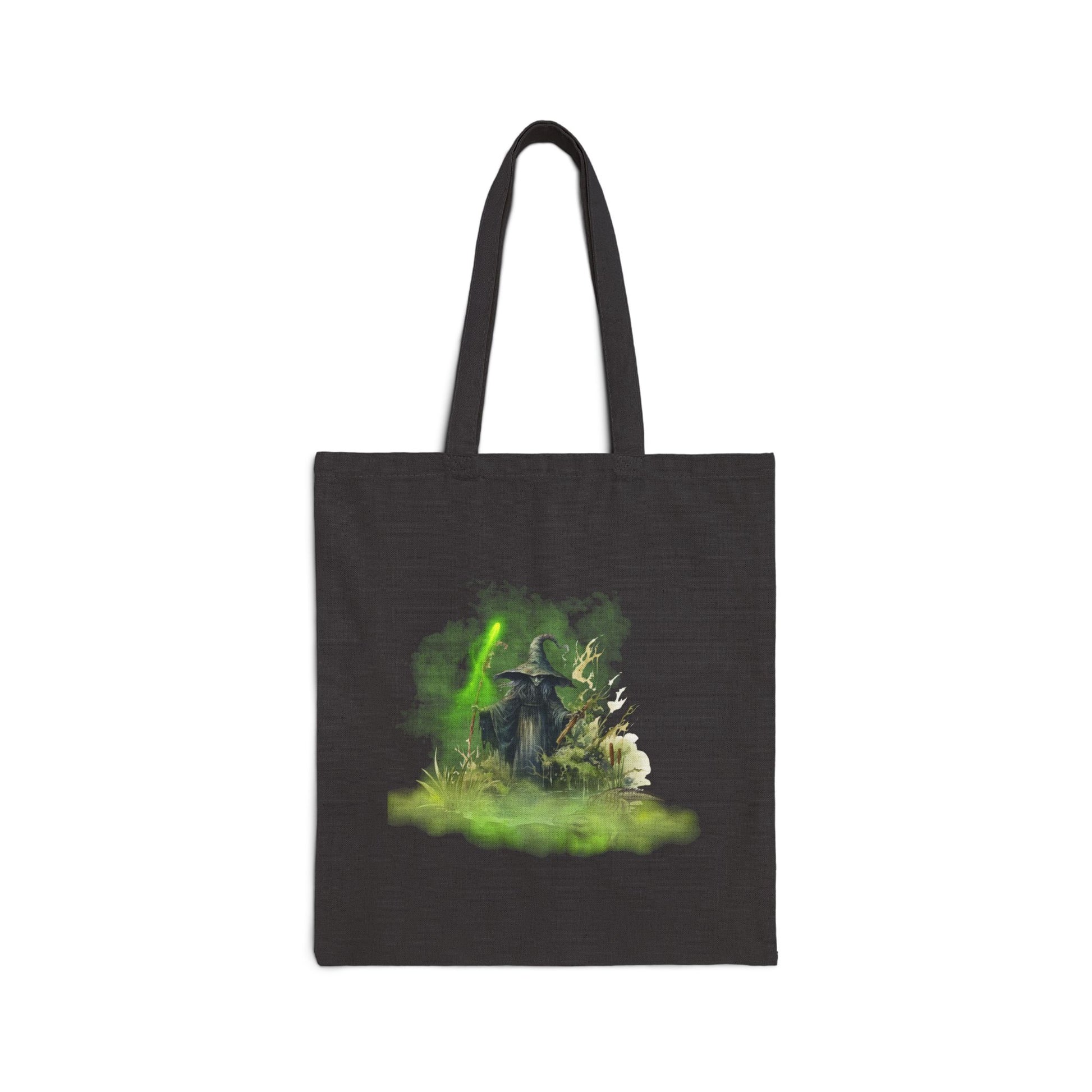 Swamp Witch Haunted Halloween Trick or Treat Tote Bag - Heavyweight 100% Cotton Canvas by TheGlassyLass.com