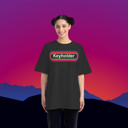 Keyholder Rainbow T-Shirt: (Hanes Beefy-T 100% Preshrunk Cotton Custom Printed by TheGlassyLass.com